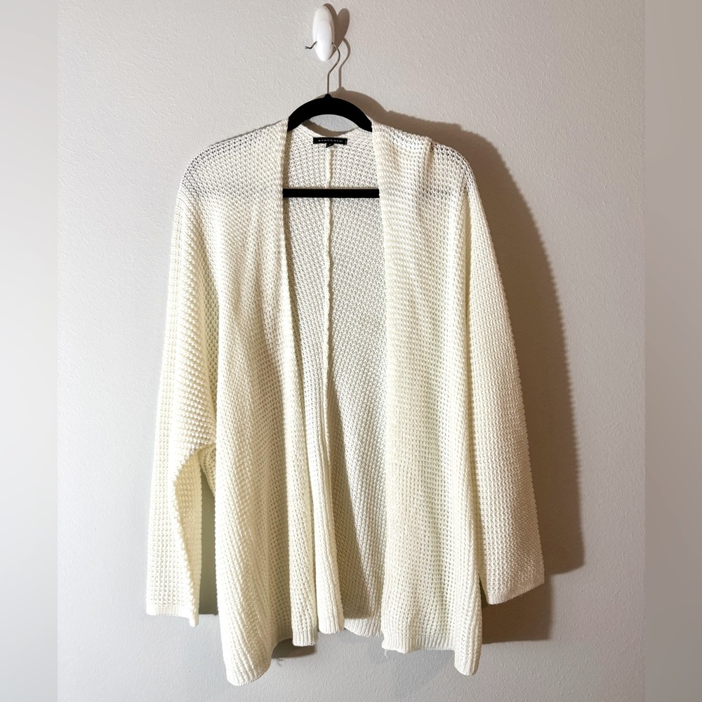 Women’s Staccato Lightweight Ivory Open Knit Cardigan